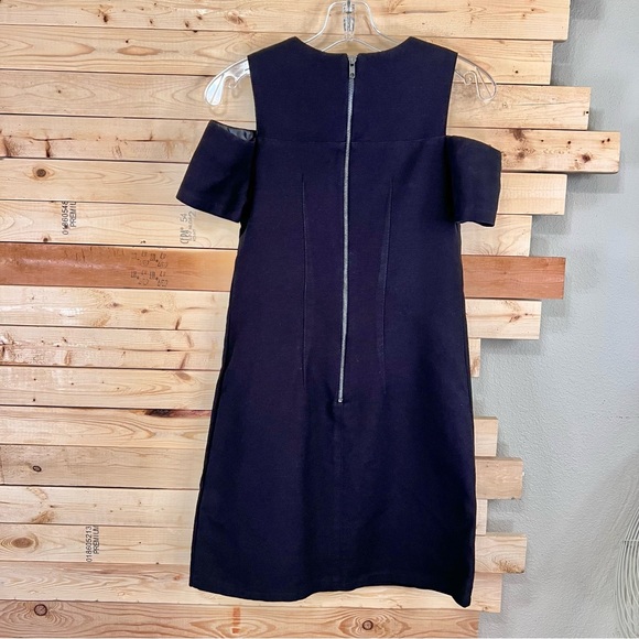 TopShop Show Off Shoulder Mini Black Dress Size 2 - Picture 11 of 11
